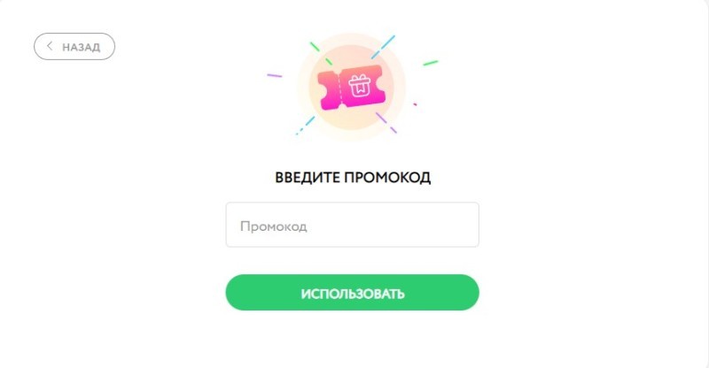 Поле для промокода